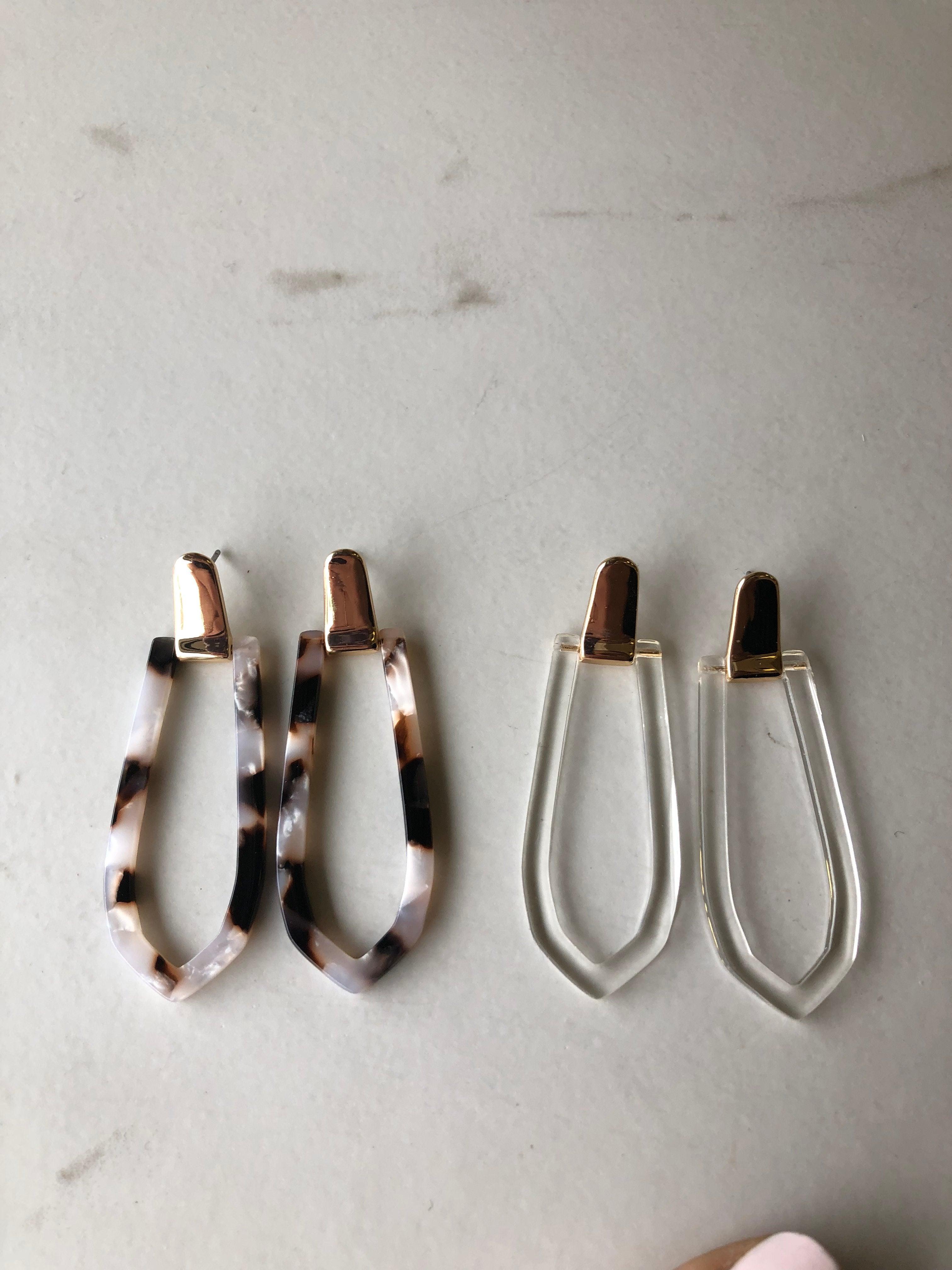 HARLOW Resin Diamond Earrings - Nashelle