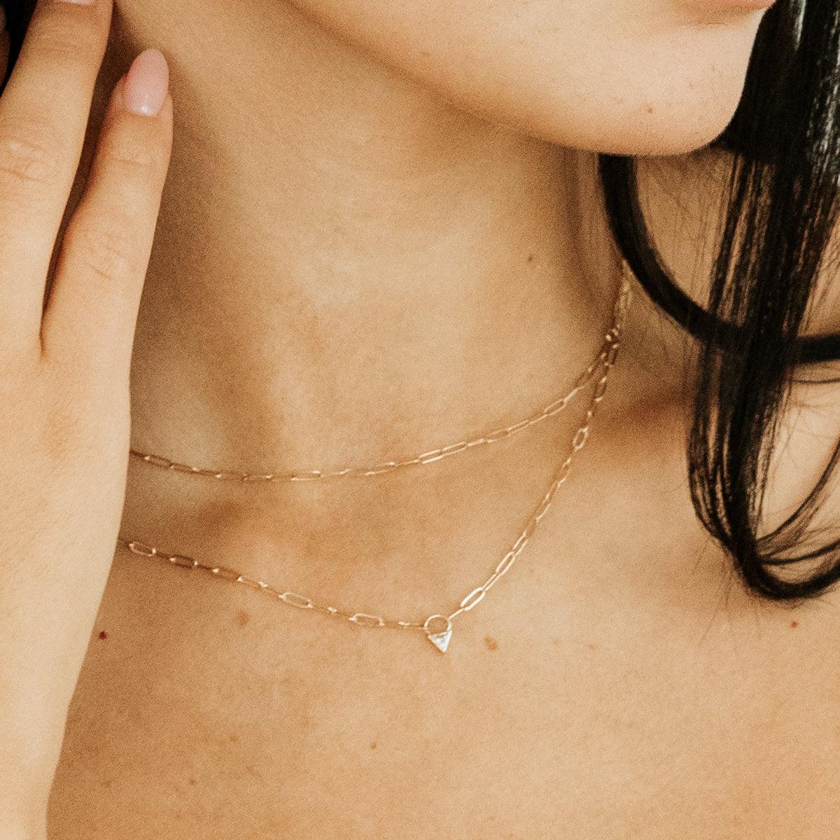 Diamond Triangle Necklace - Nashelle