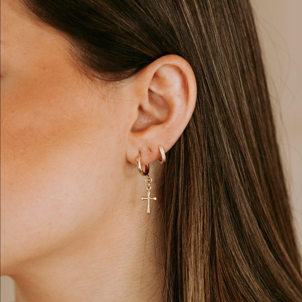 Muse Cross Drop Earrings - Nashelle