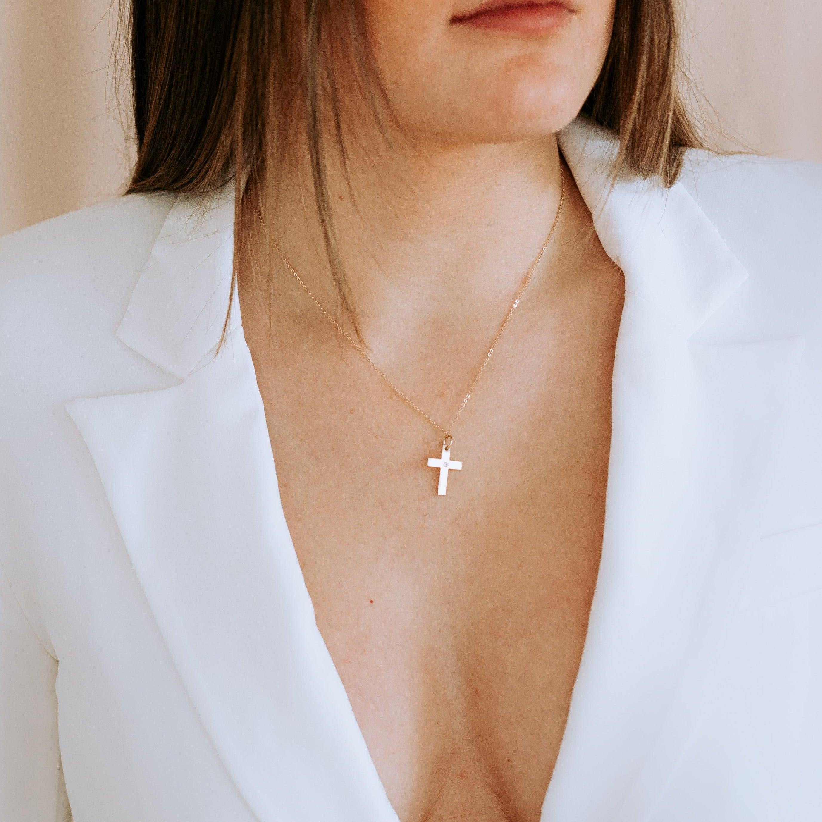Diamond Cross Necklace - Nashelle