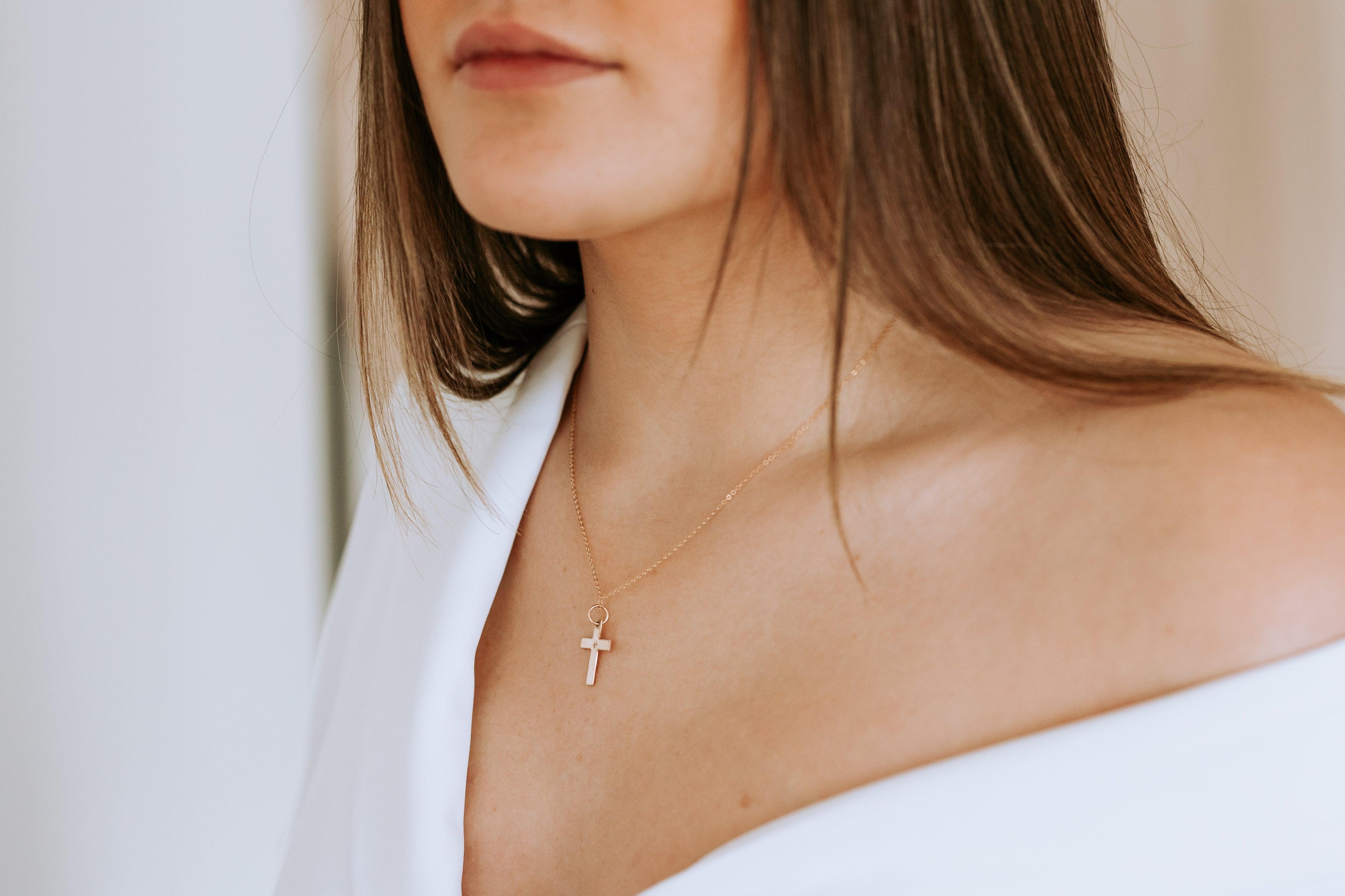 Diamond Cross Necklace - Nashelle