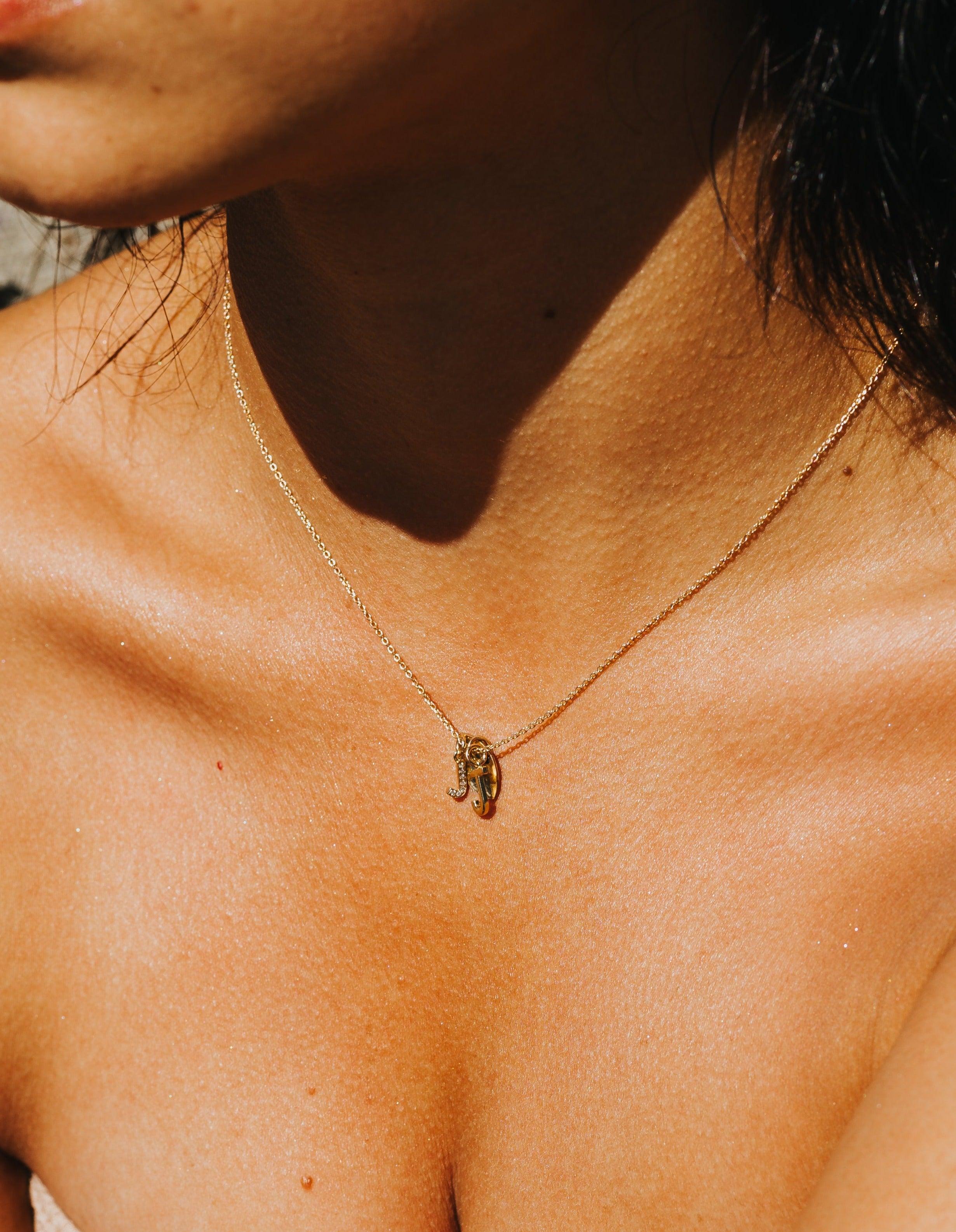 Diamond Letter Necklace - Nashelle