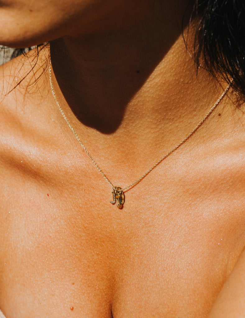Gold Letter Necklace - Nashelle