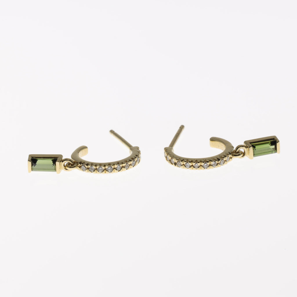 Tourmaline Diamond Huggies - Nashelle