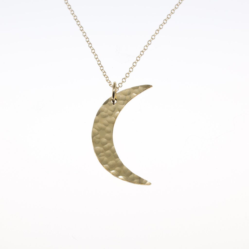 Large | Crescent Moon | Carved Bone | Sterling Silver | Wire Wrapped Pendant