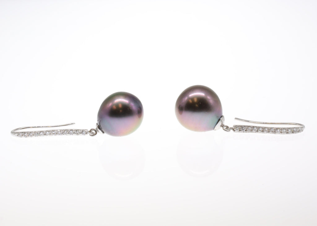 Diamond & Tahitian Pearl Drop - Nashelle