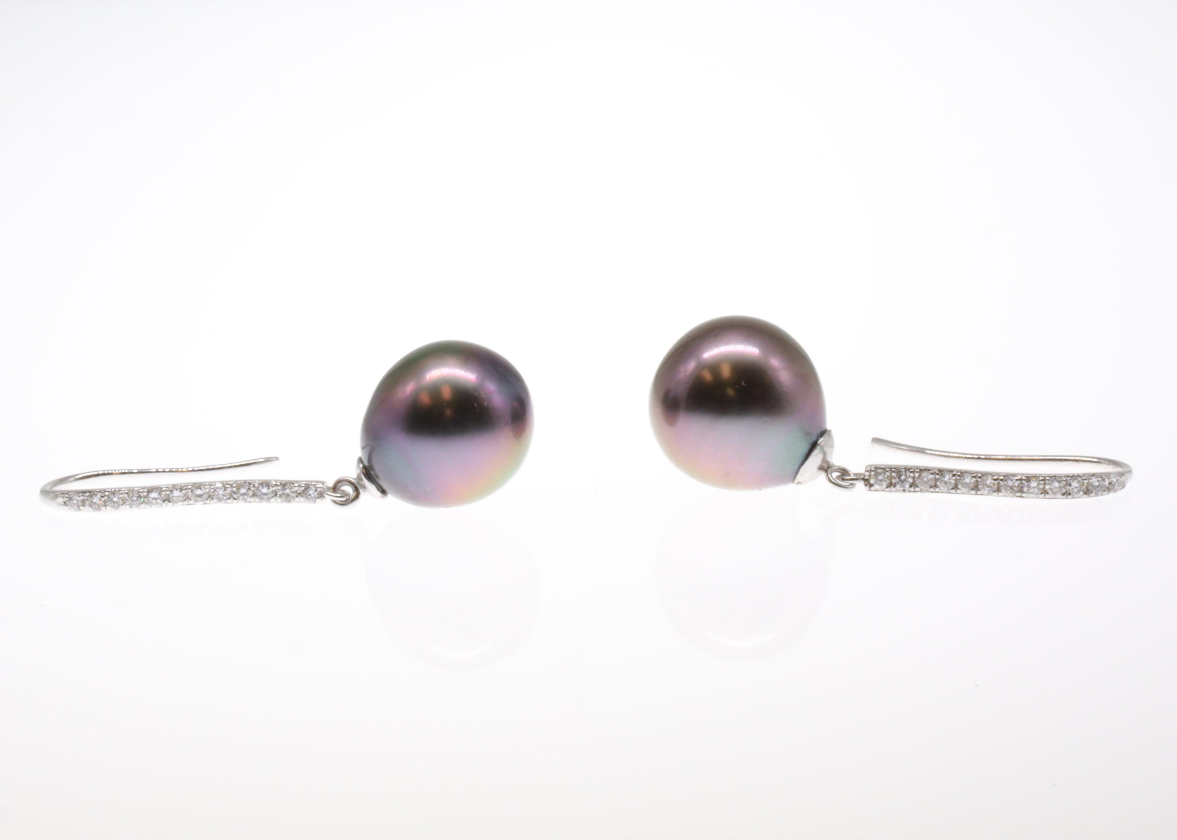 Diamond & Tahitian Pearl Drop - Nashelle