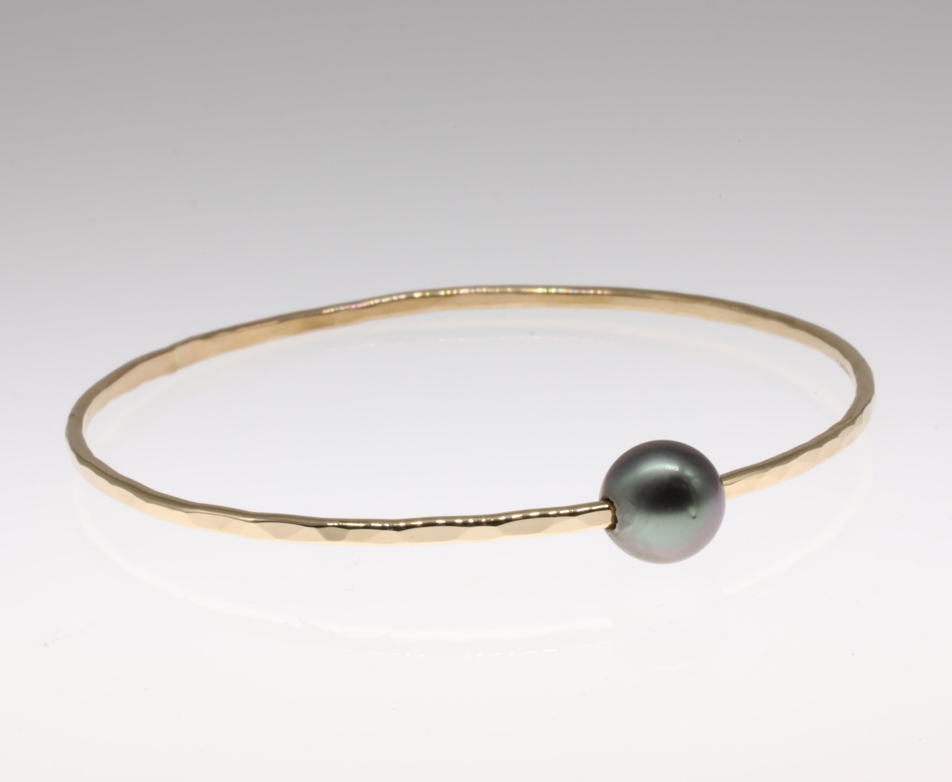Floating Tahitian Pearl Bangle - Nashelle