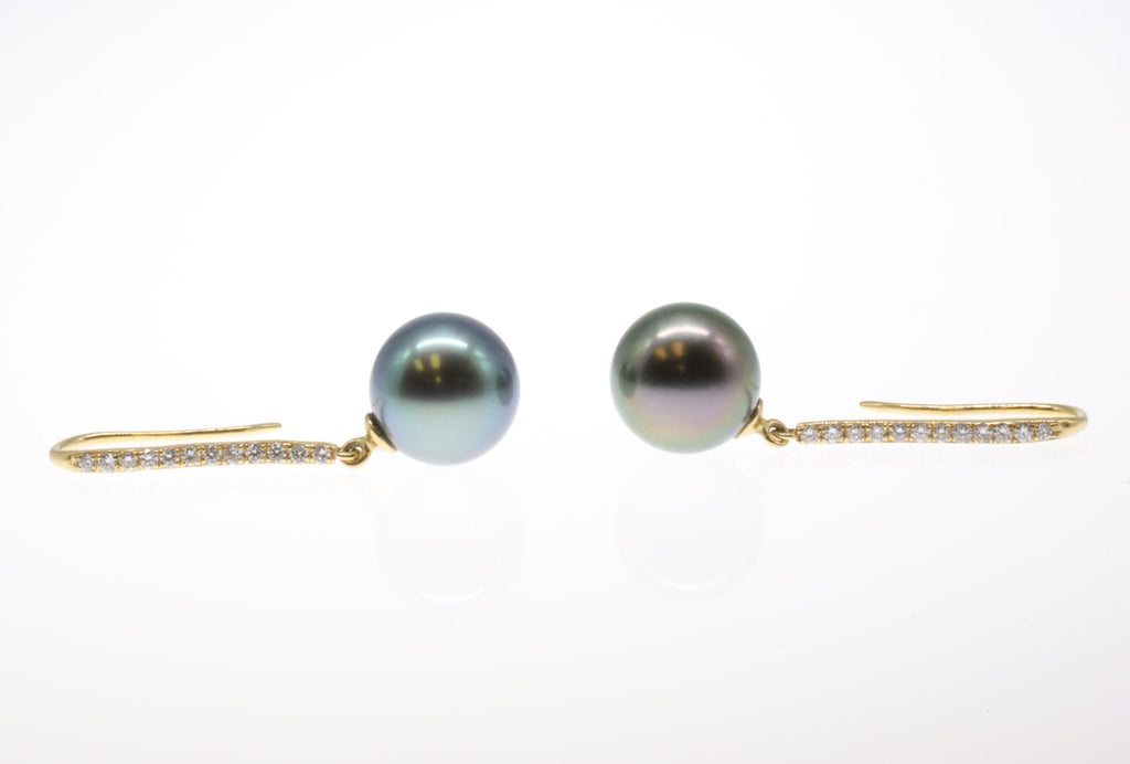 Diamond & Tahitian Pearl Drop - Nashelle