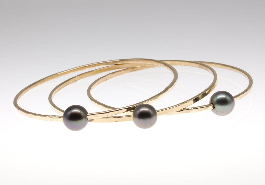 Floating Tahitian Pearl Bangle - Nashelle