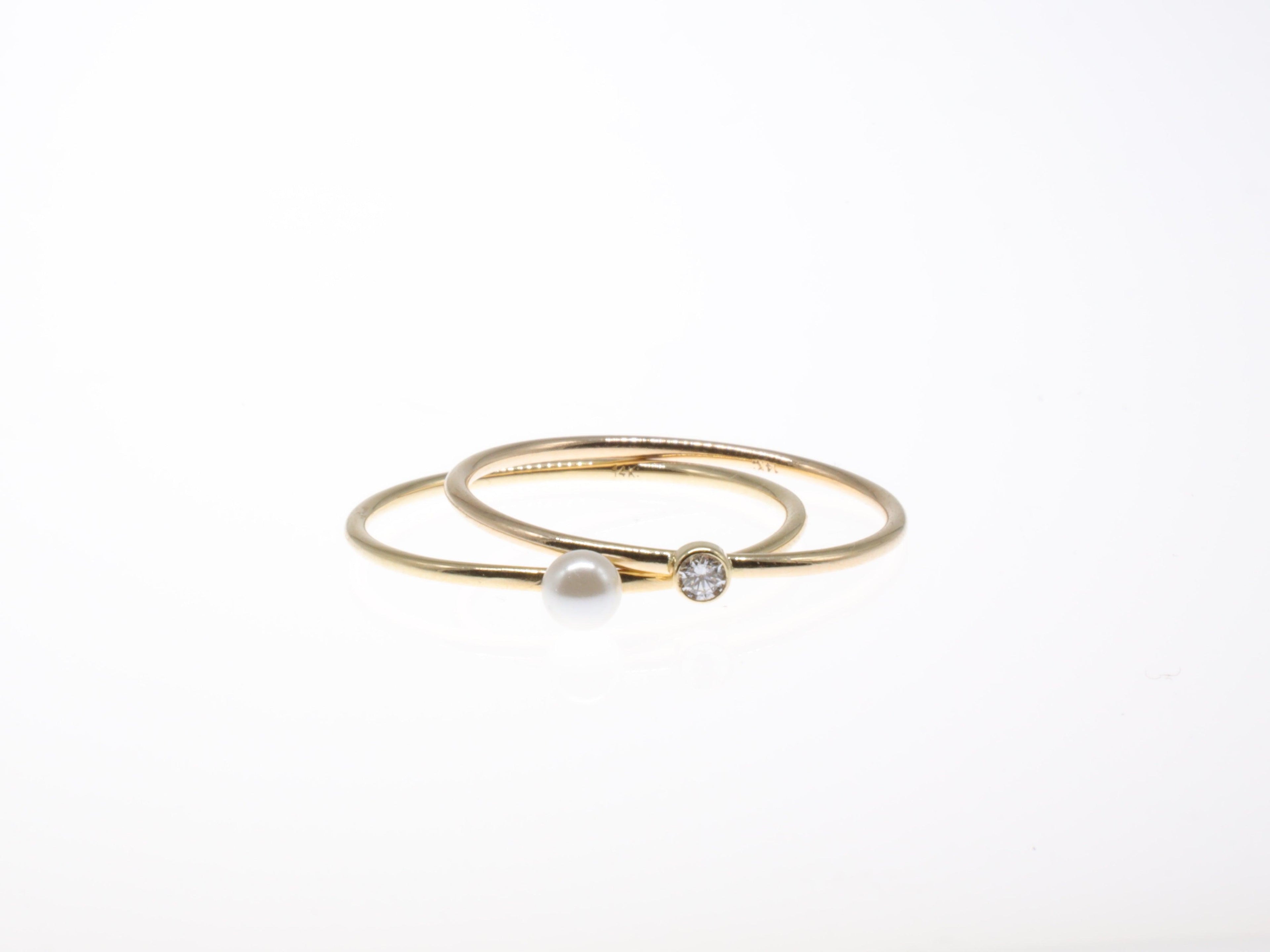 Diamond Stacking Ring - Nashelle