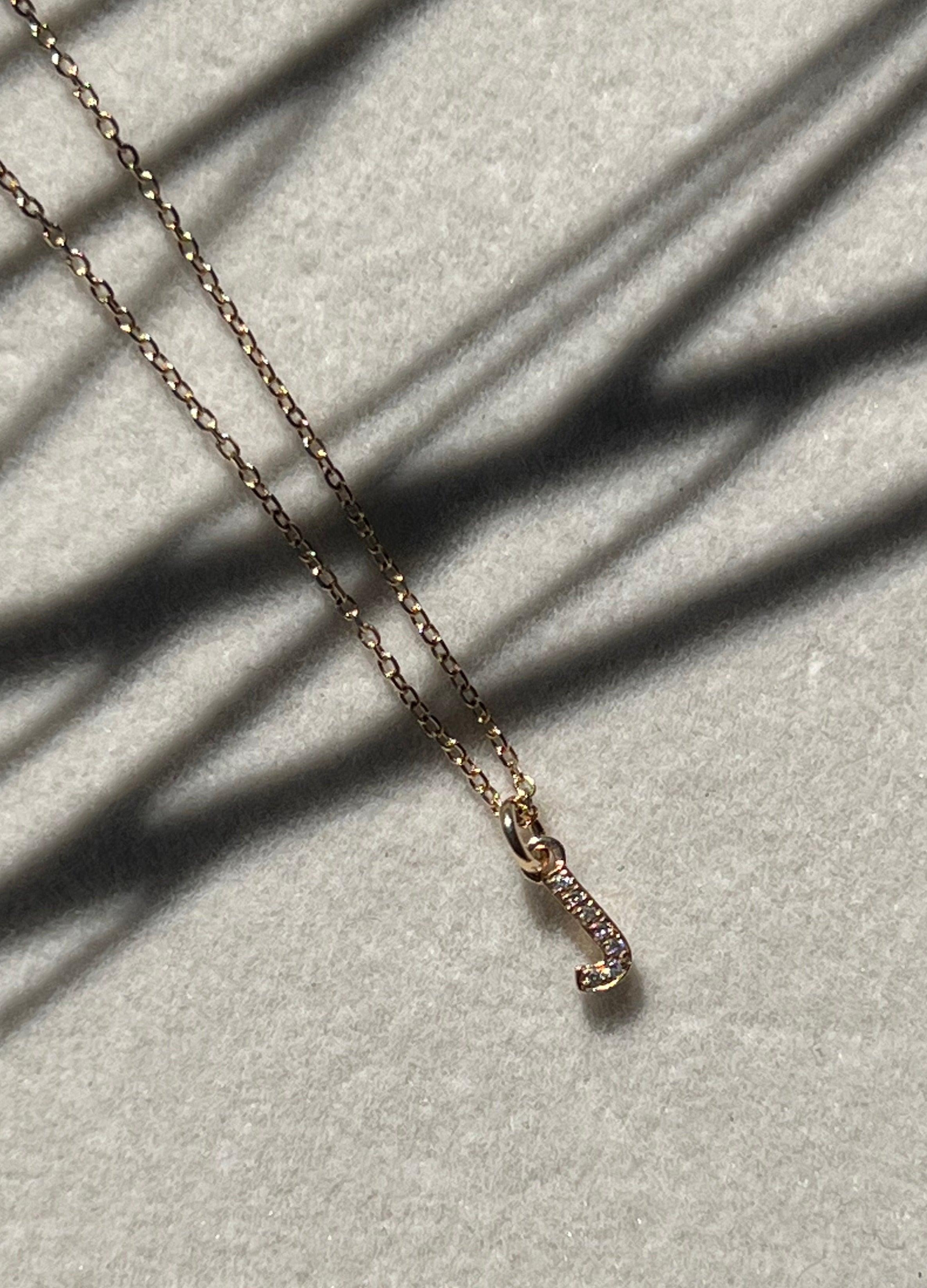 Diamond Letter Necklace - Nashelle
