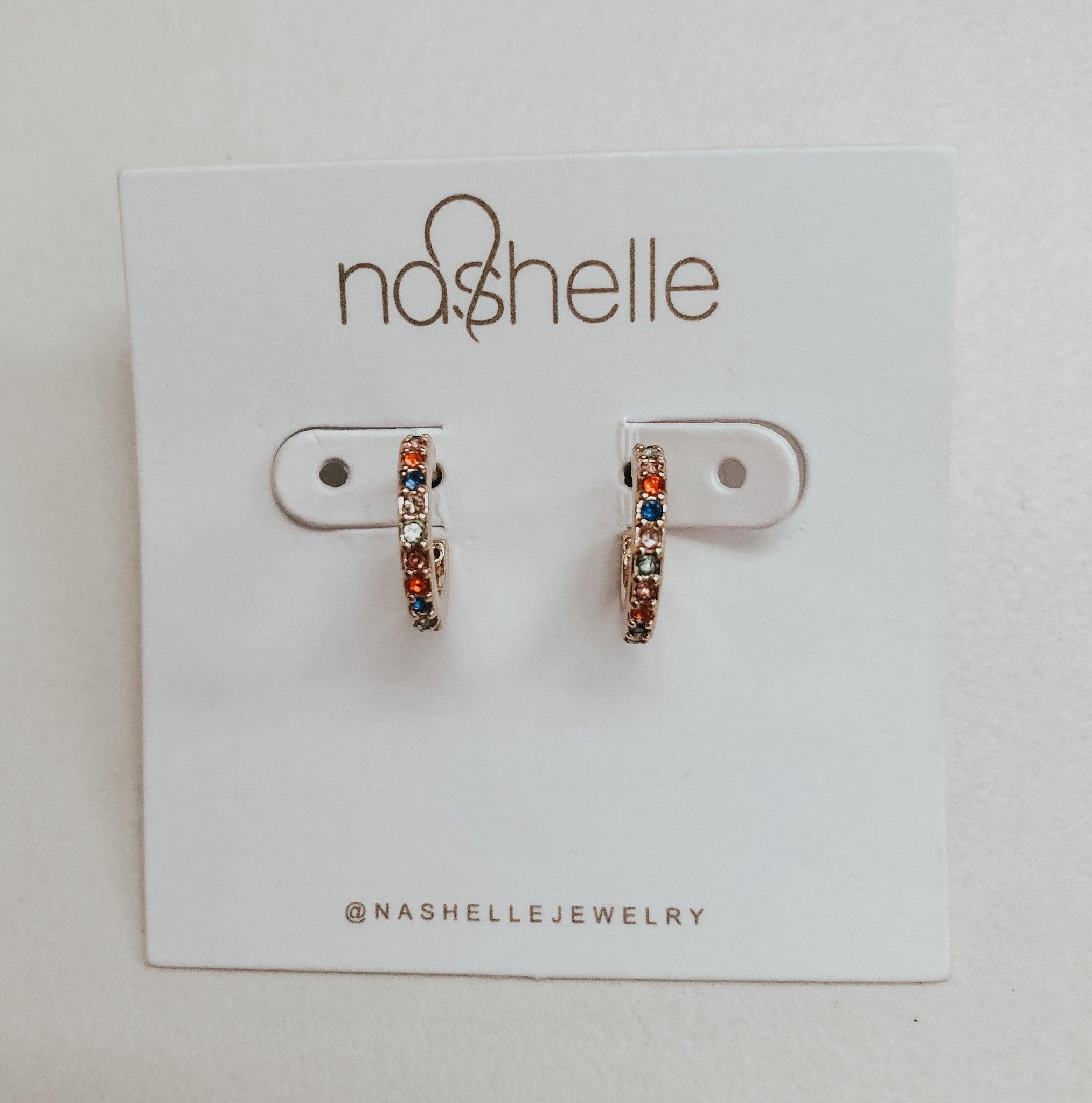HARLOW Rainbow Huggie Earrings - Nashelle