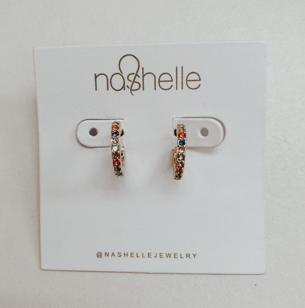 HARLOW Rainbow Huggie Earrings - Nashelle