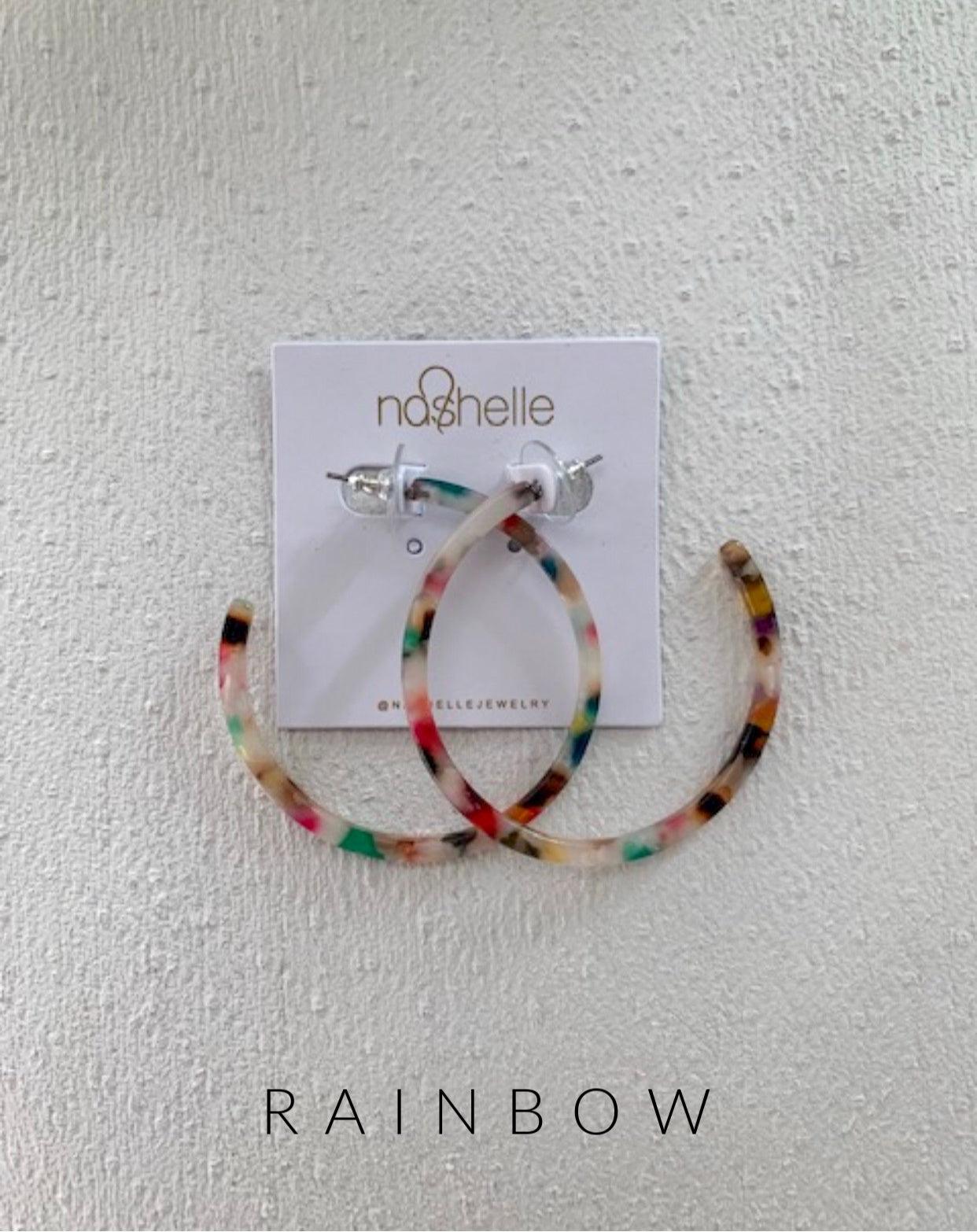 Harlow Resin Thin Hoop - Nashelle