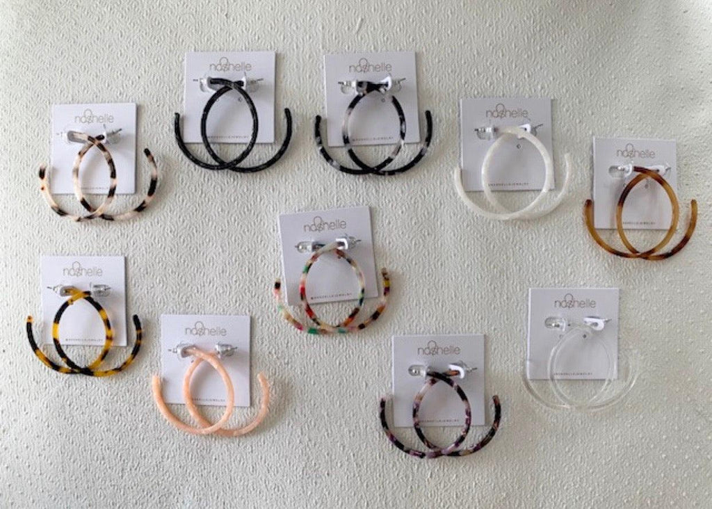 Harlow Resin Thin Hoop - Nashelle