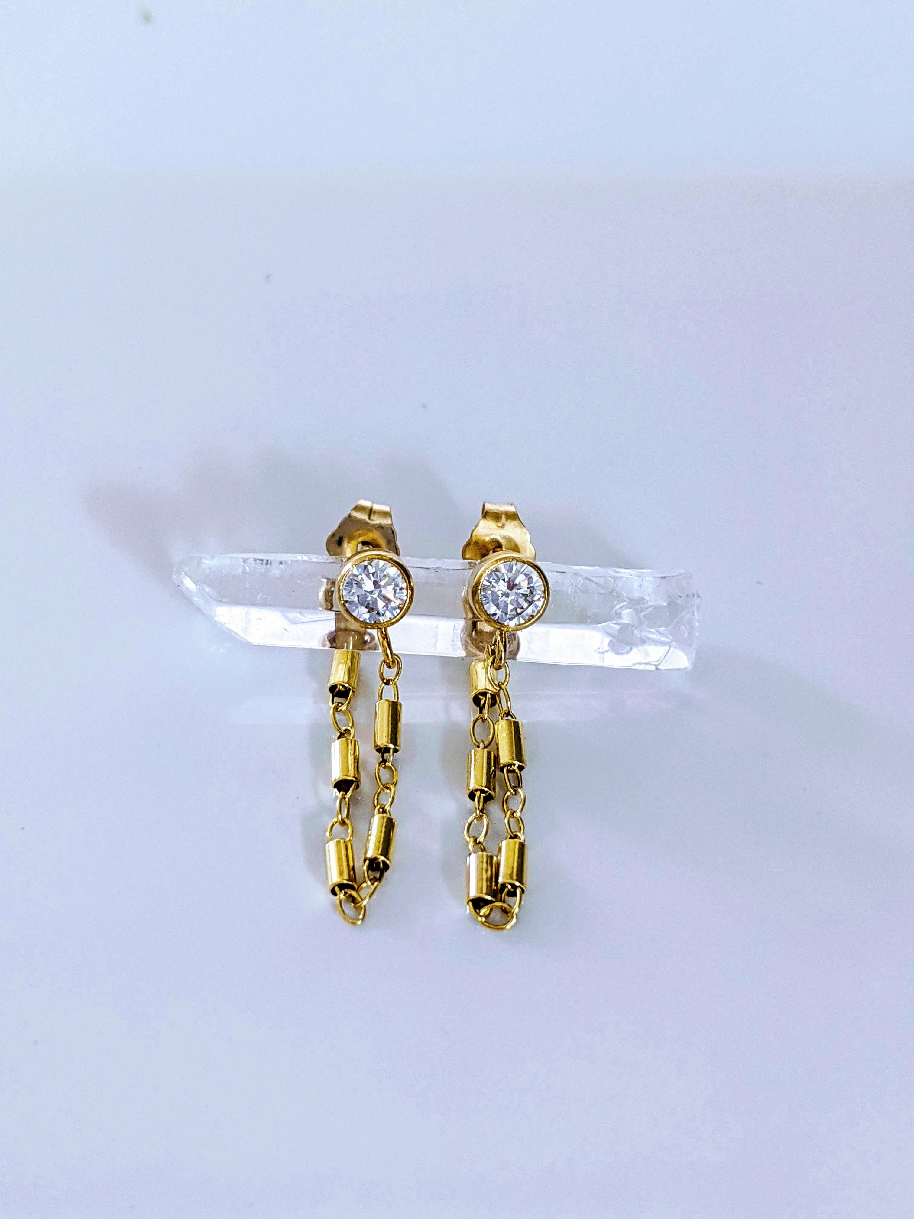 Tube Drop Wrap Earrings - Nashelle