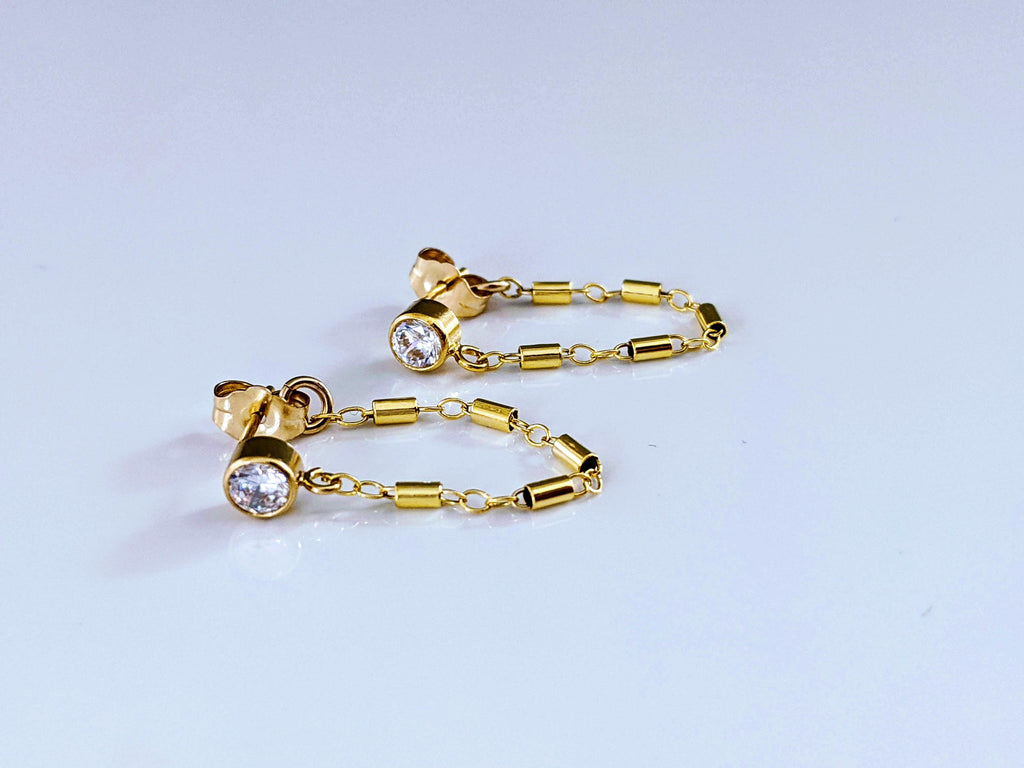 Tube Drop Wrap Earrings - Nashelle