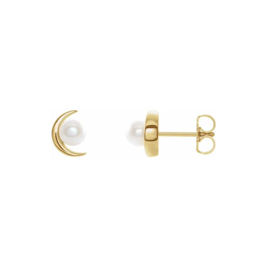 Moon & Pearl Studs - Nashelle