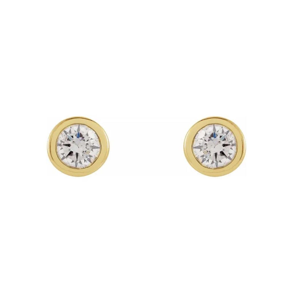 Diamond Bezel Studs - Nashelle