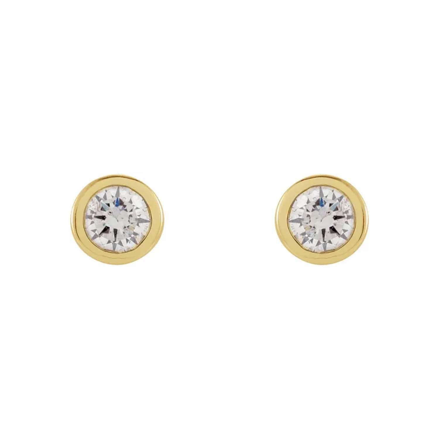 Diamond Bezel Studs - Nashelle