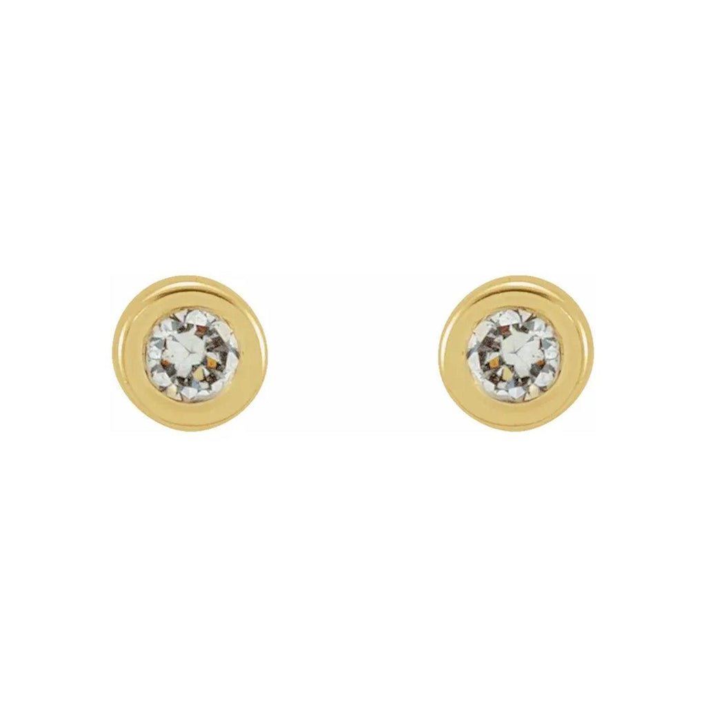 Diamond Bezel Studs - Nashelle