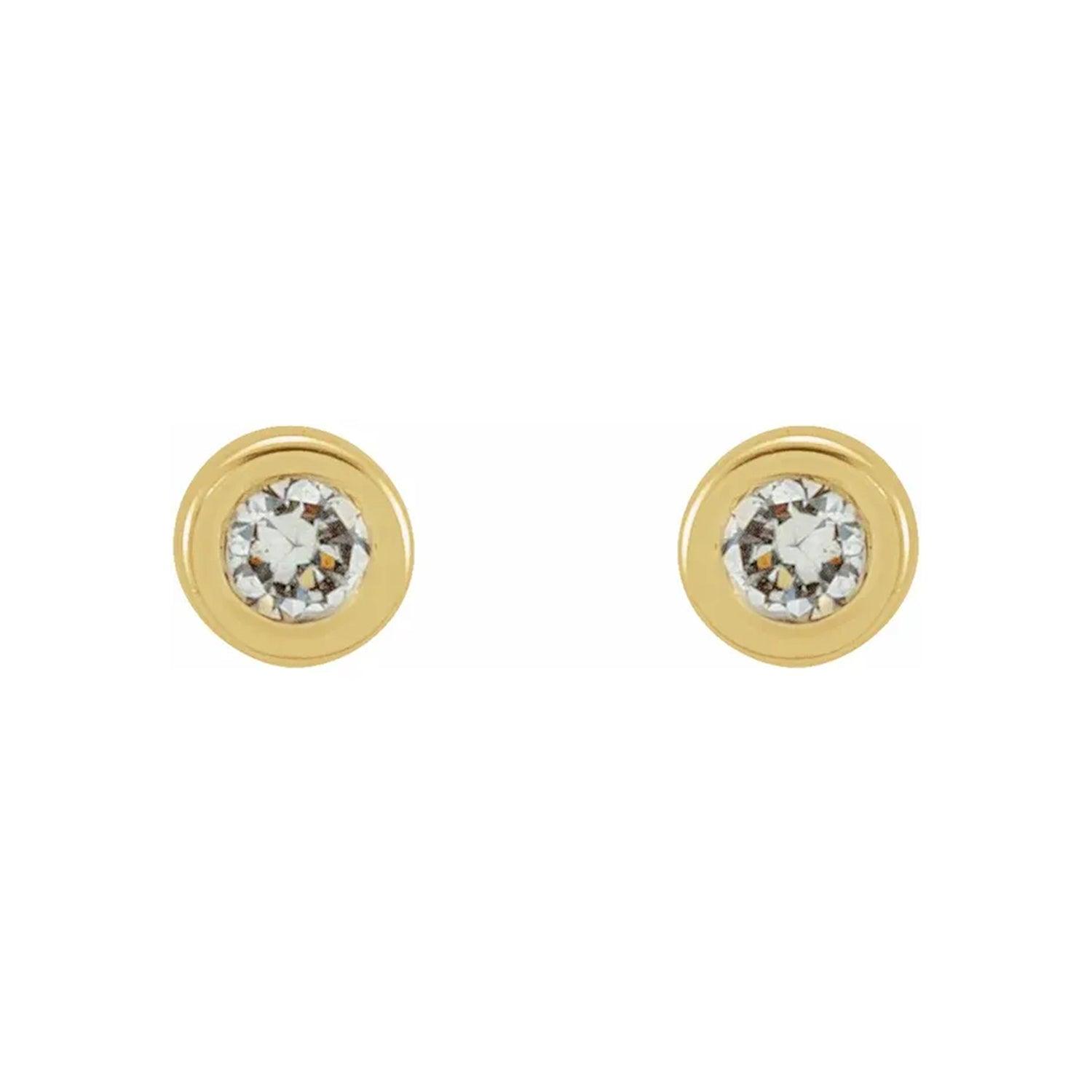 Diamond Bezel Studs - Nashelle