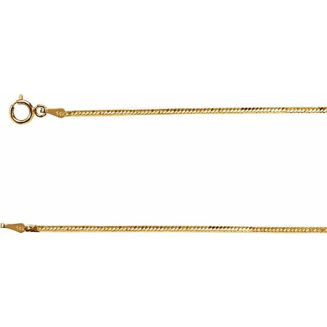 1.5mm Solid Snake Chain for Necklace Bracelet Extender Real 14K