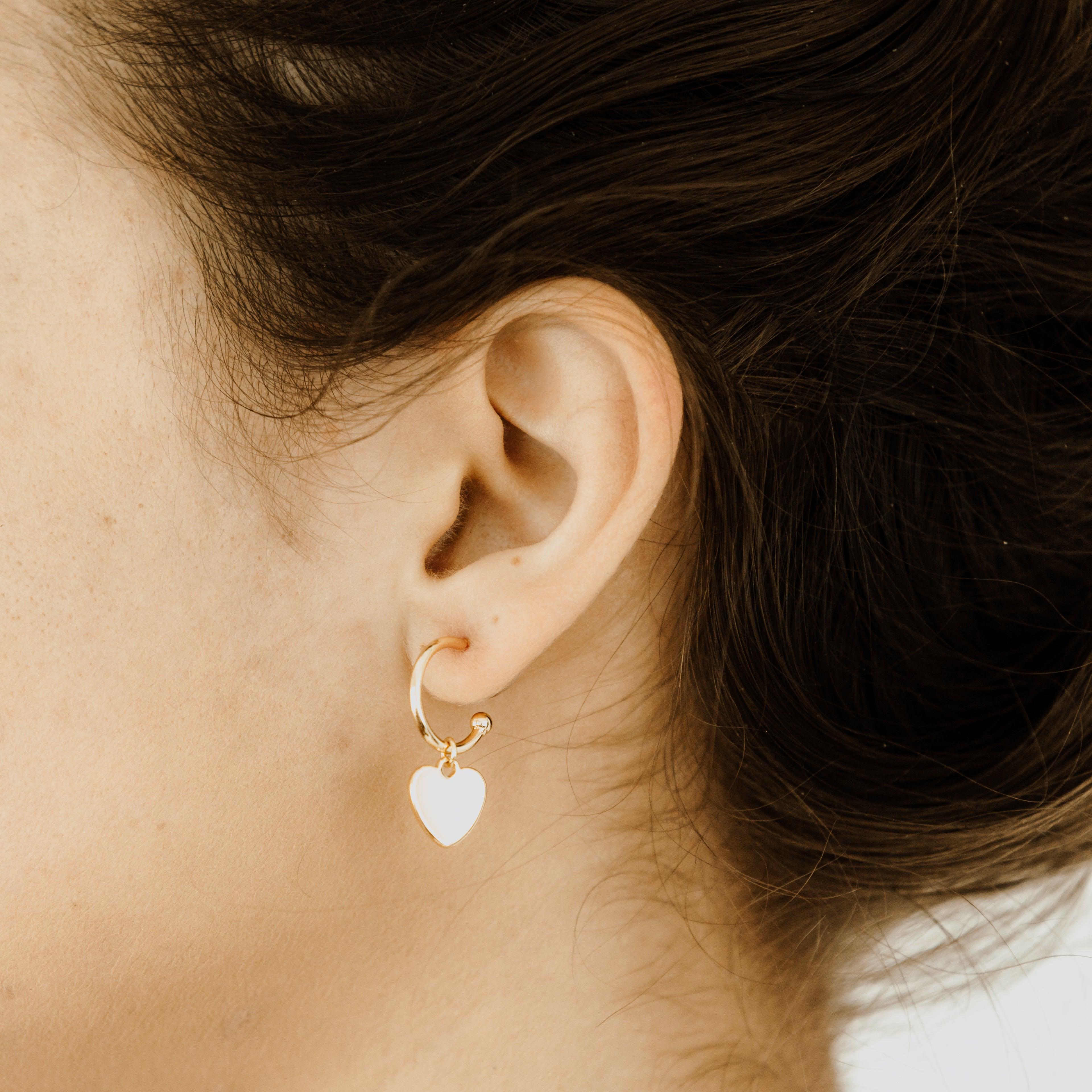 HARLOW Drop Heart Earrings - Nashelle