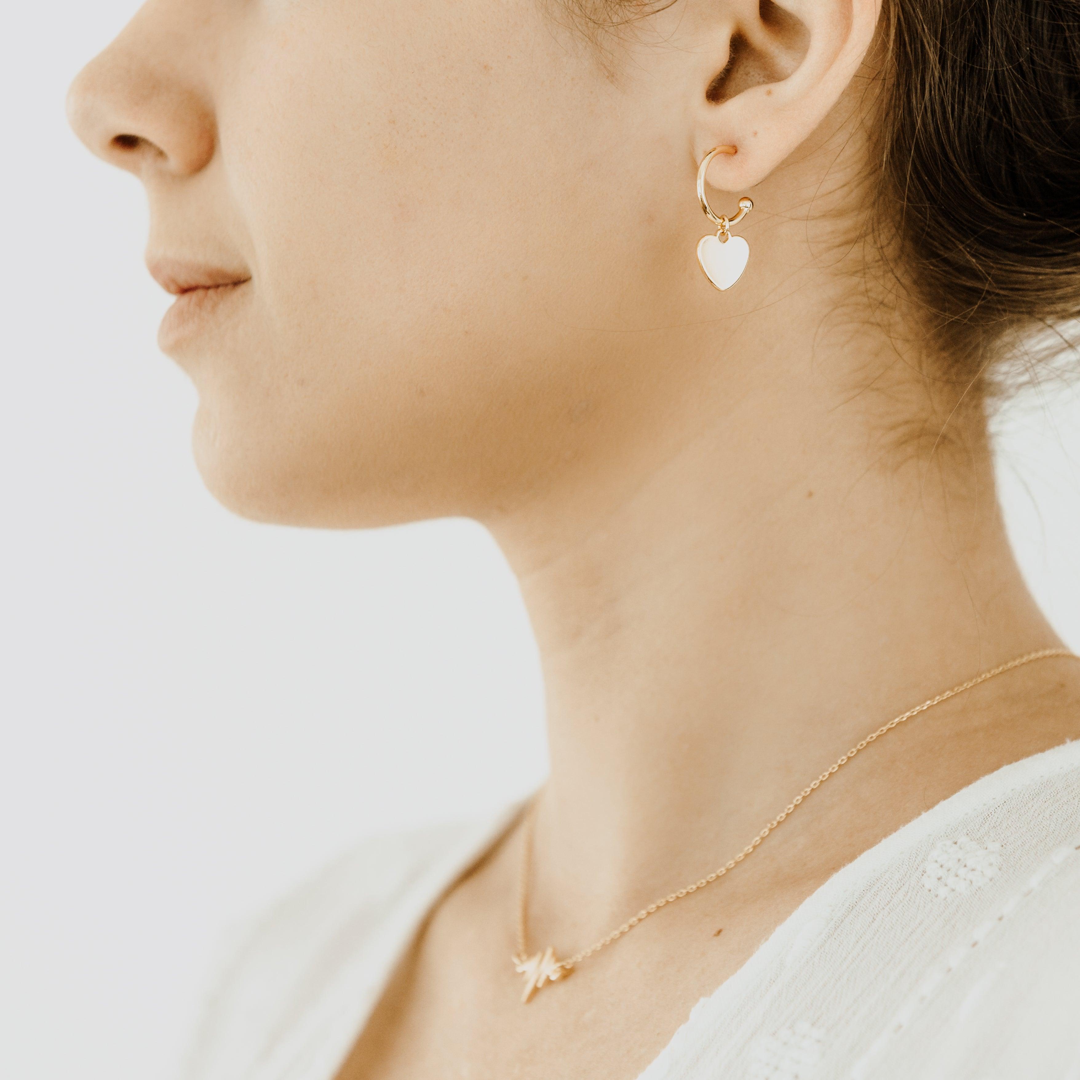 HARLOW Drop Heart Earrings - Nashelle