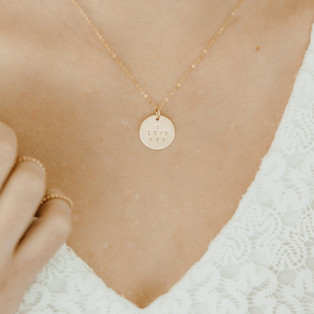 Classic Coin Straight Stamp Necklace - Nashelle