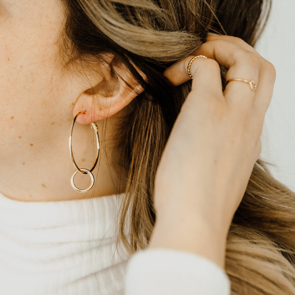 HARLOW Classic Hoop Drop Earrings - Nashelle