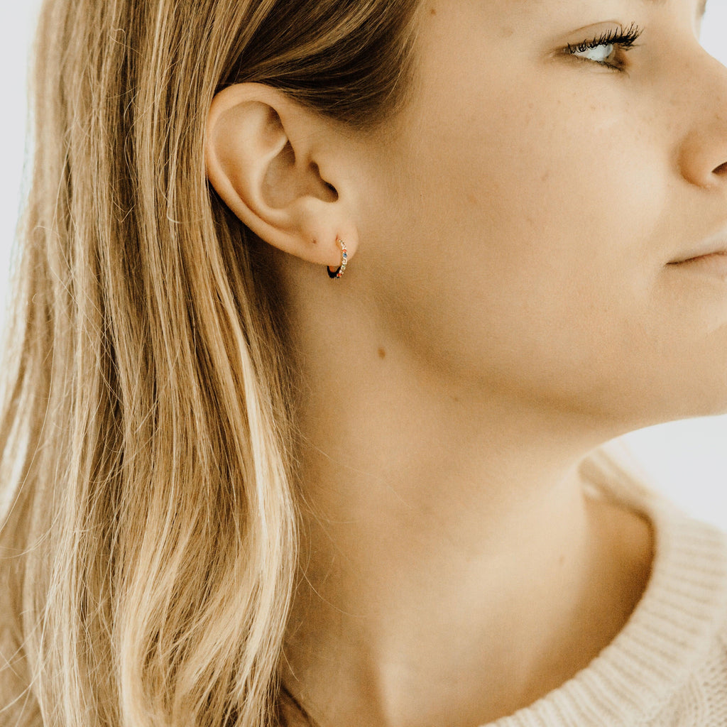 HARLOW Rainbow Huggie Earrings - Nashelle