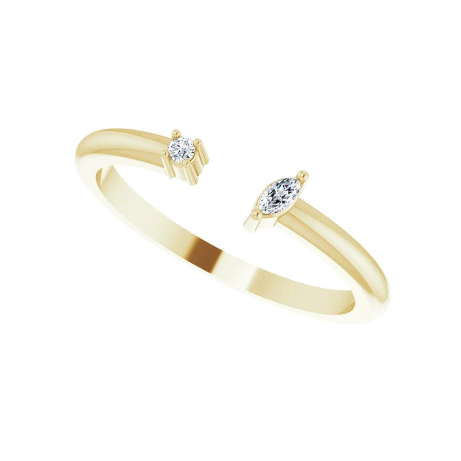 Negative Space Diamond Ring - Nashelle