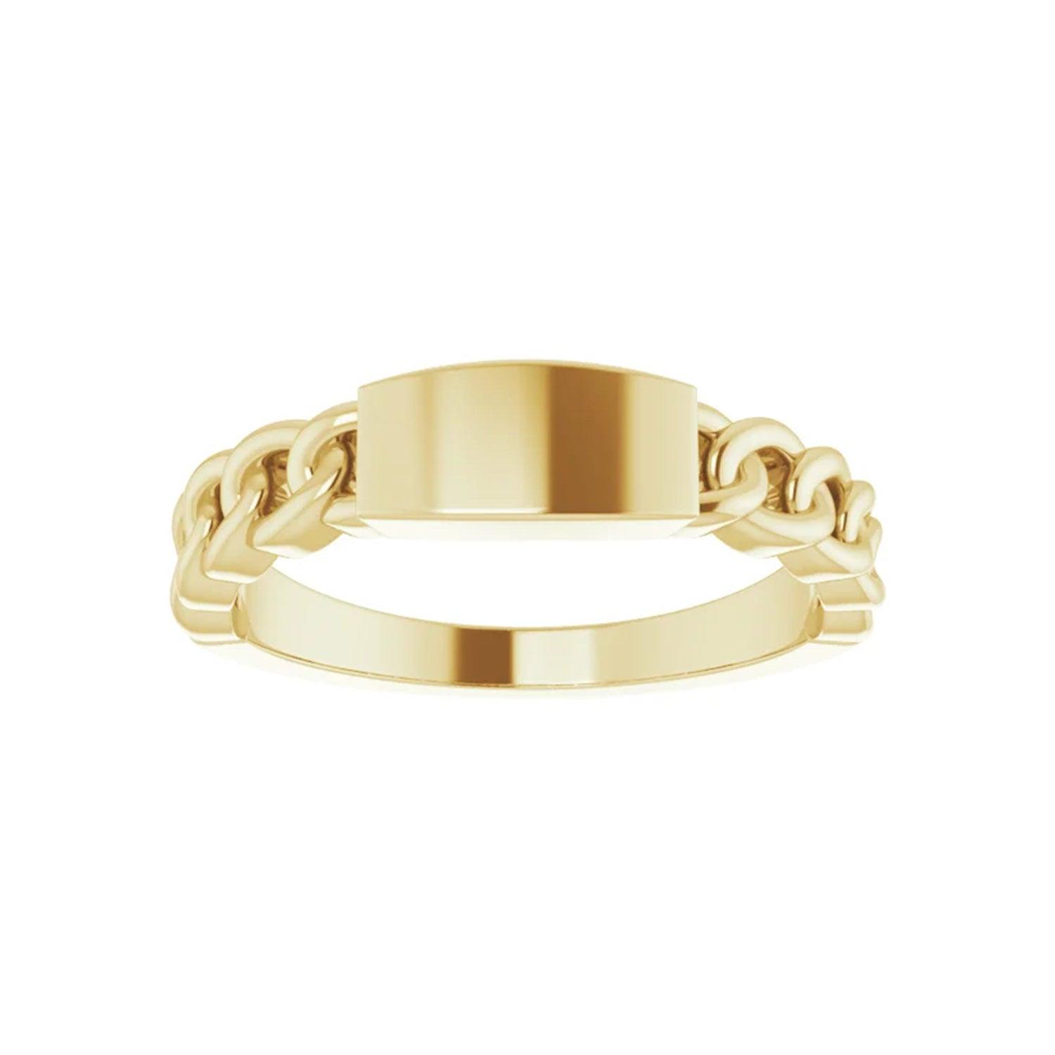 Chain Signet Ring - Nashelle