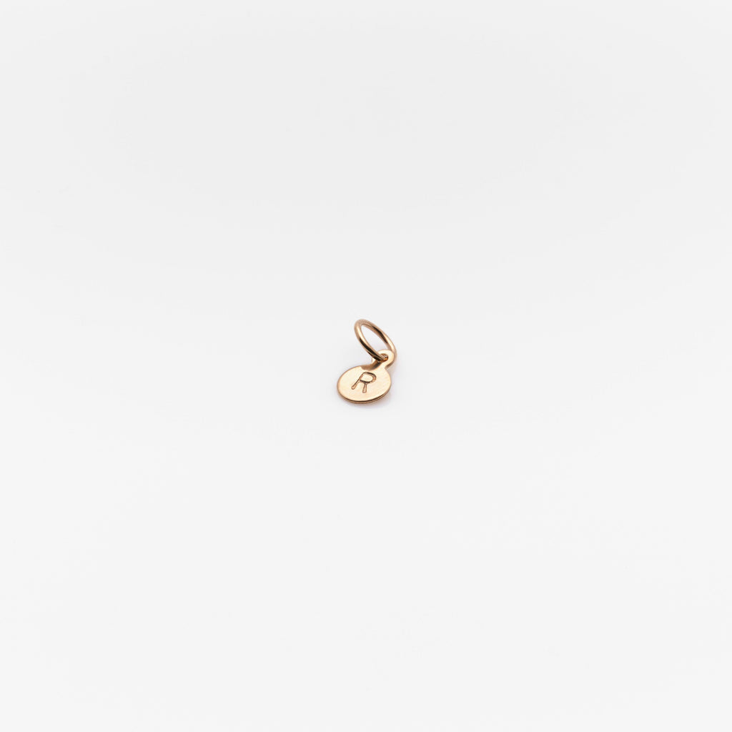 Tiny Coin Block Letter Charm - Nashelle