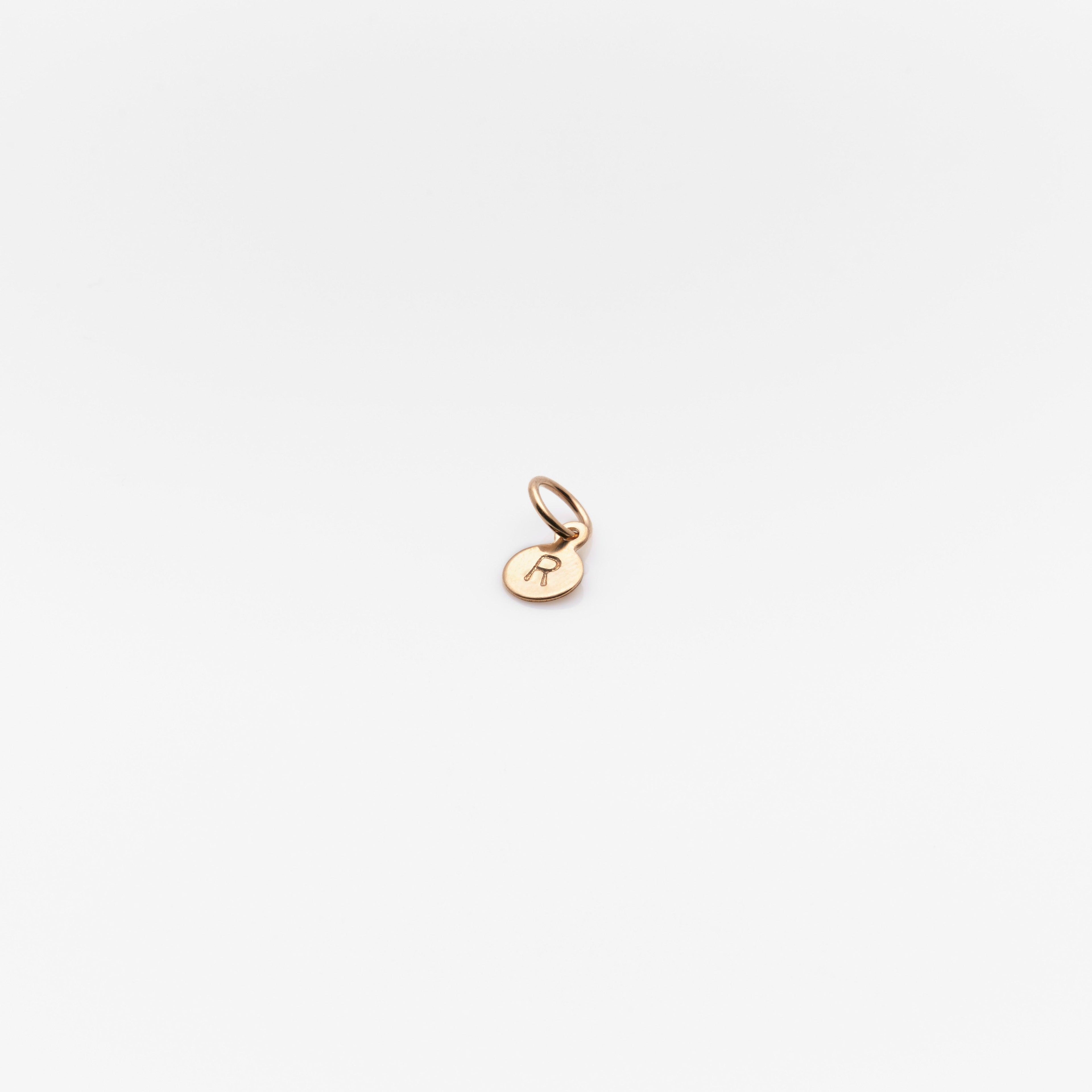 Tiny Coin Block Letter Charm - Nashelle