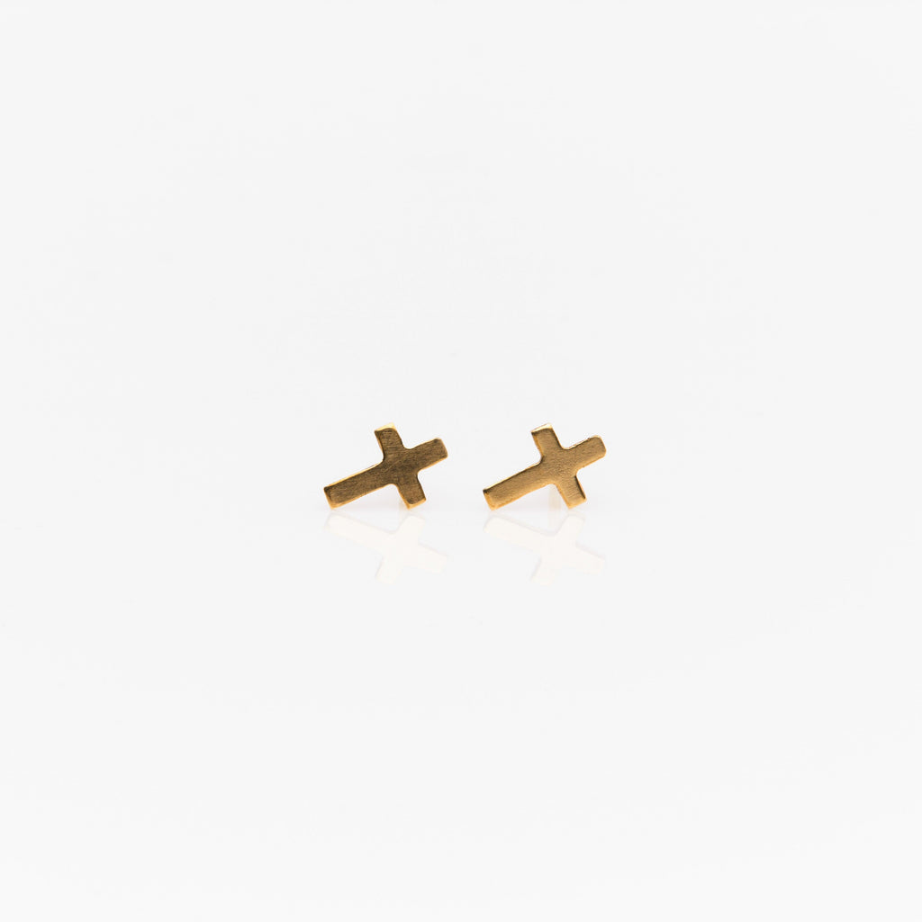 Cross Stud Earrings - Nashelle
