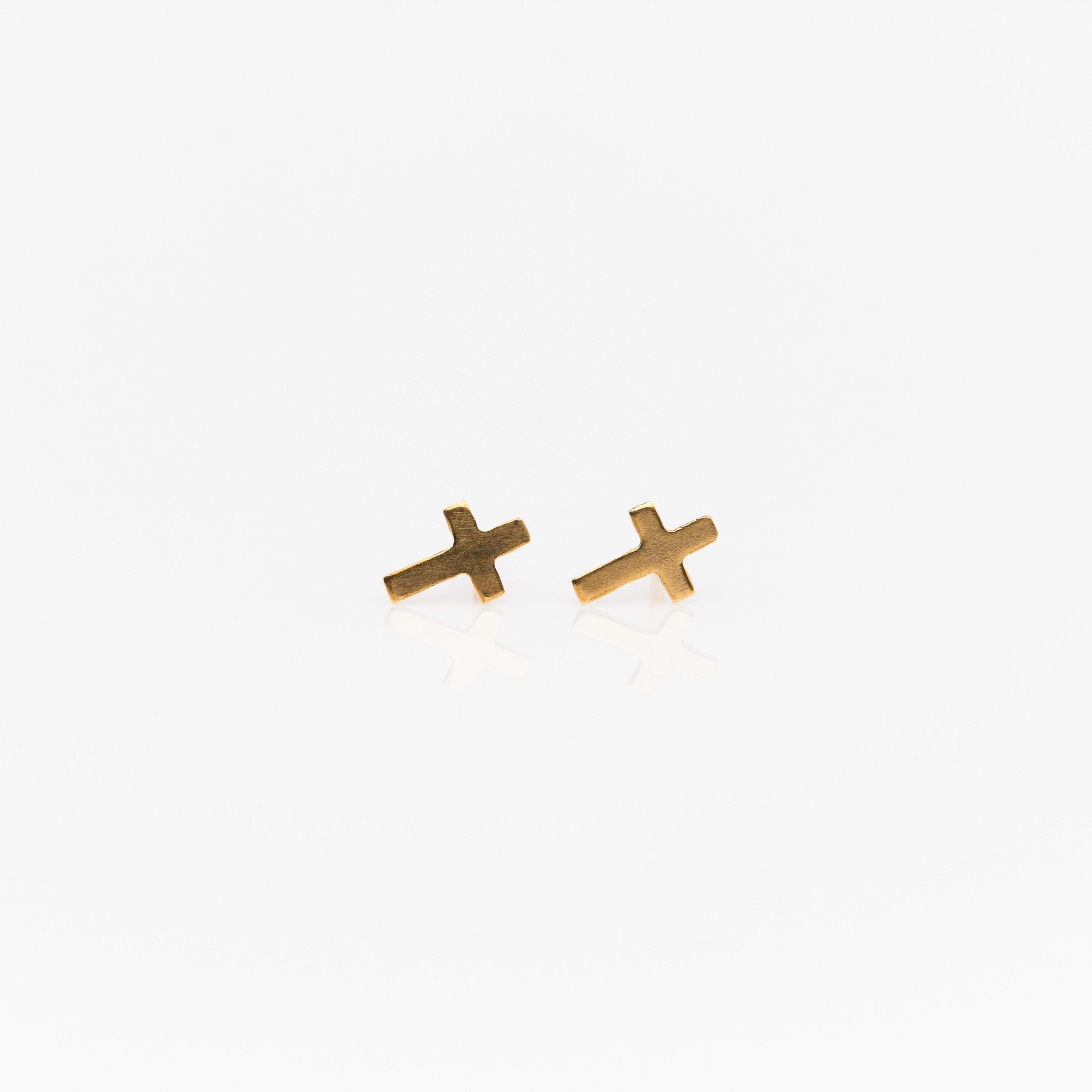 Cross Stud Earrings - Nashelle