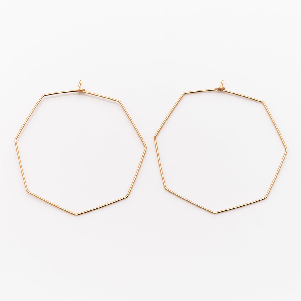 Octagon Hoop Earrings - Nashelle