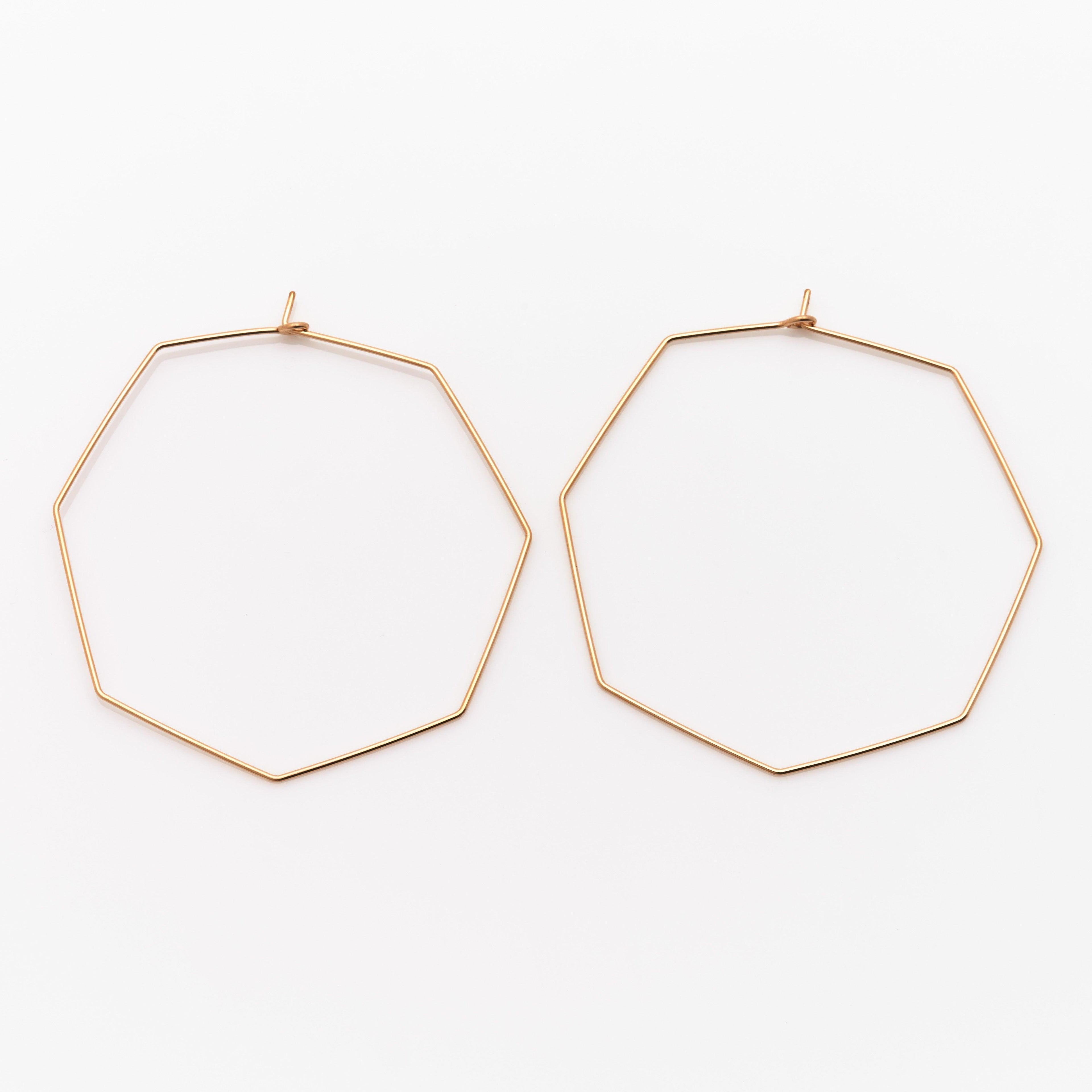Octagon Hoop Earrings - Nashelle