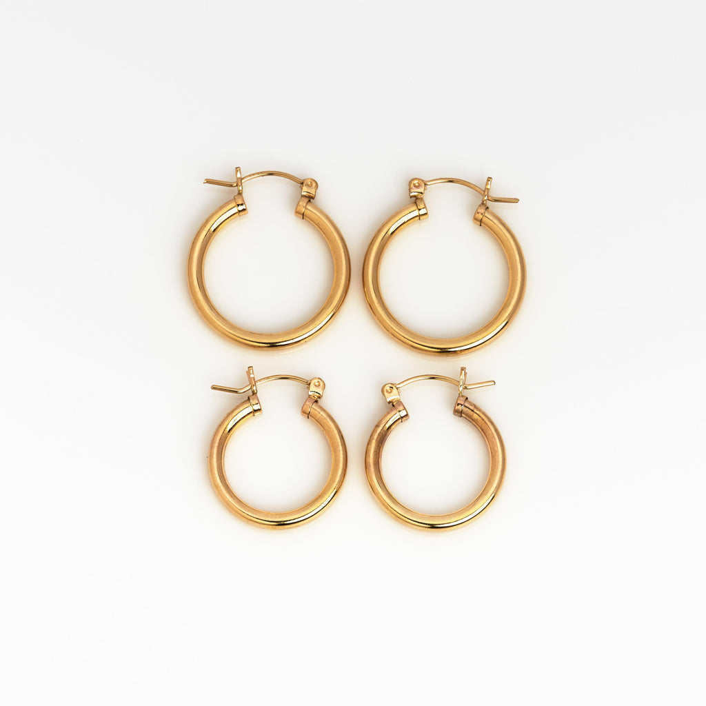 Muse Gold Hoops - Nashelle