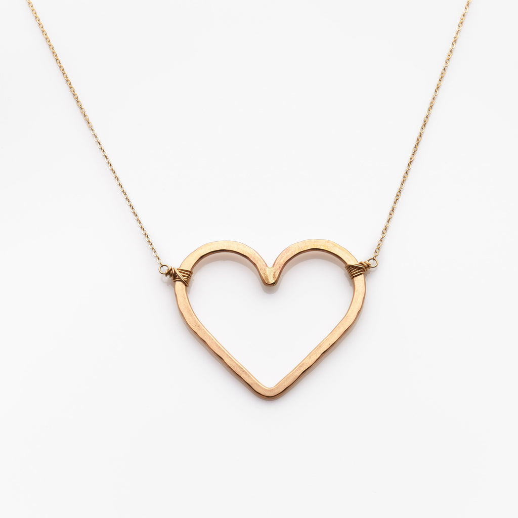 Open Heart Necklace | Gold Jewelry
