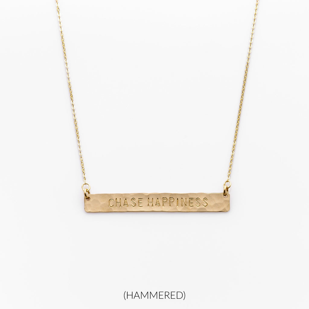 gold classic bar necklace