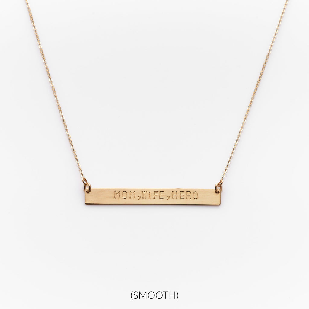 classic bar necklace by nashelle