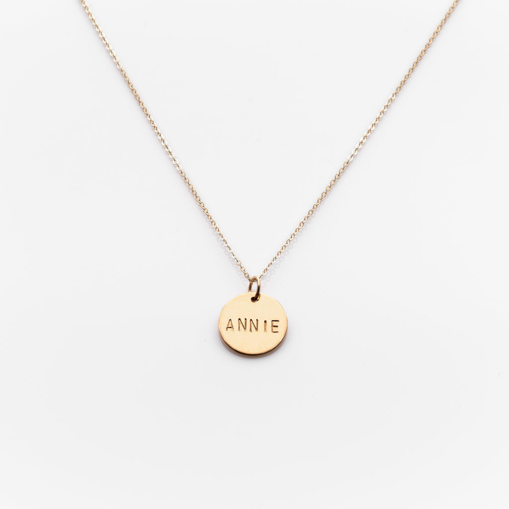 Classic Coin Straight Stamp Necklace - Nashelle
