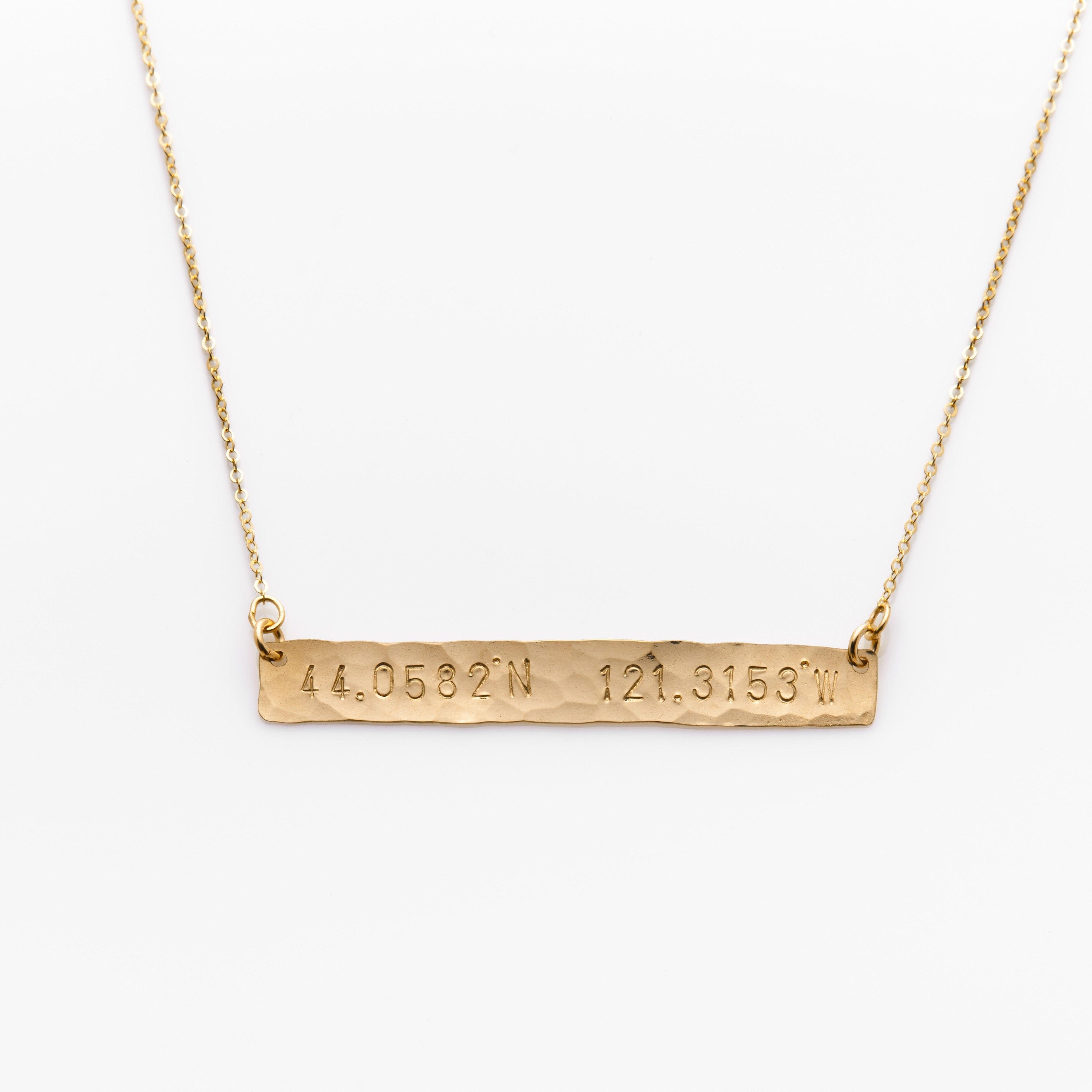 Coordinates Bar Necklace - Nashelle