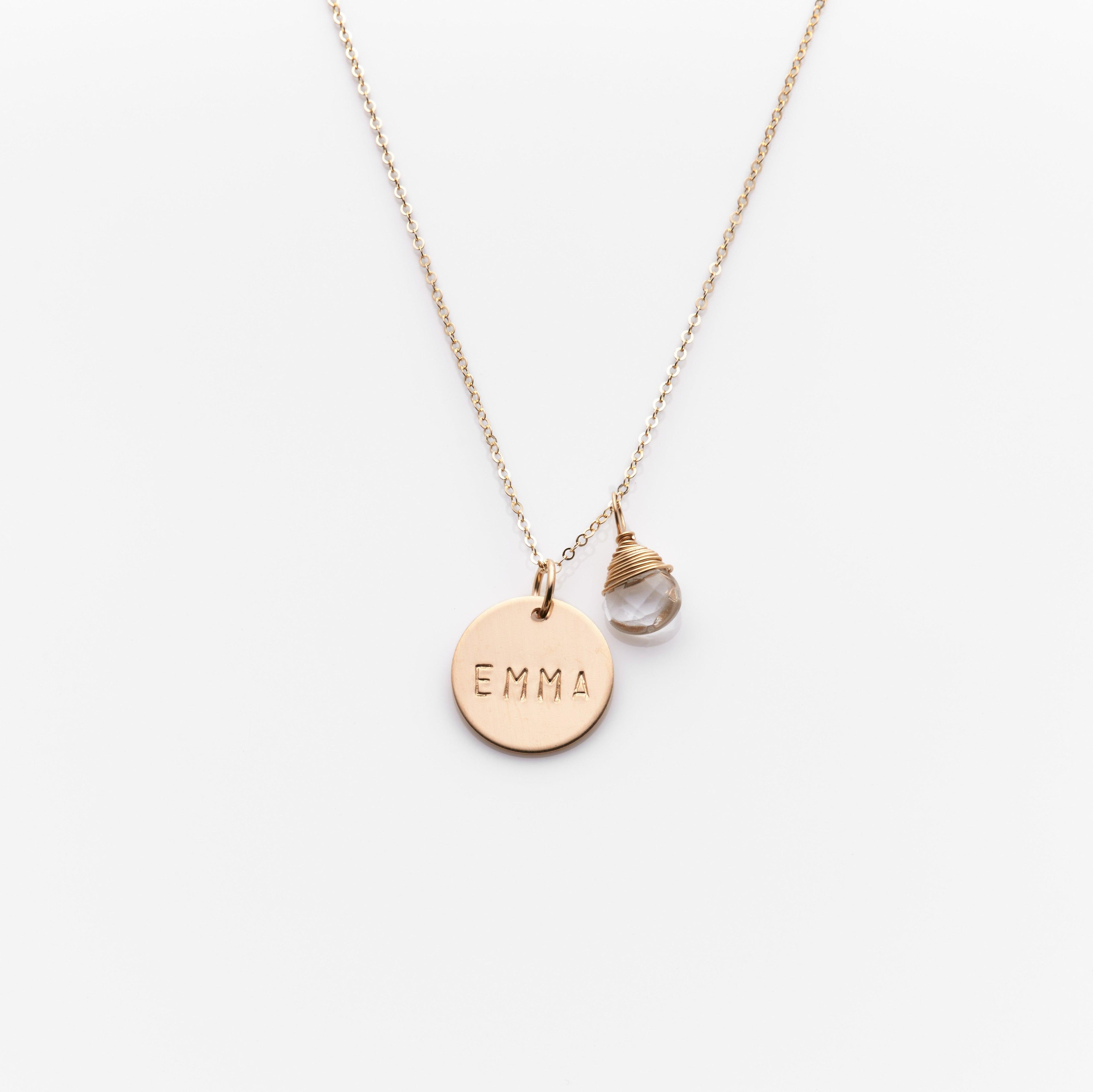 Classic Coin Straight Stamp Necklace - Nashelle