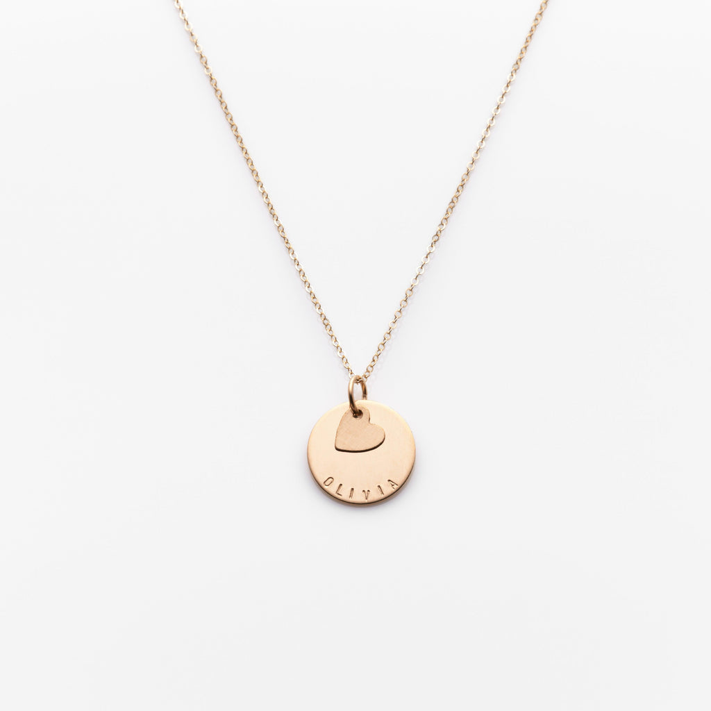Name With Heart Necklace | Gold Jewelry