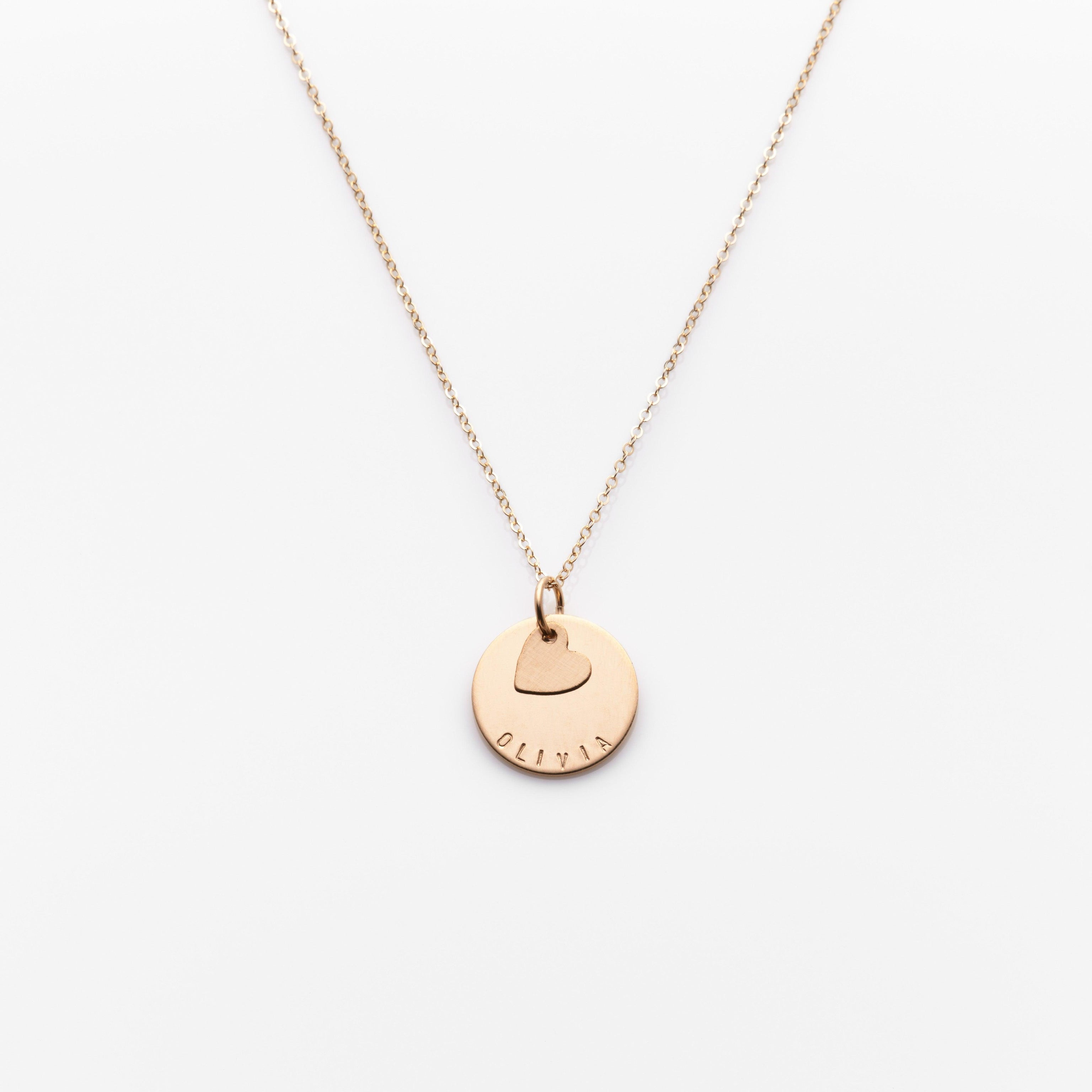 Name With Heart Necklace | Gold Jewelry